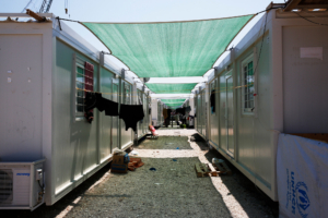 Le camps de Skaramagas où réside maintenant K.A.