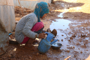Le camp de Firat accueille des Syriens déplacés à Idlib, Syrie © Alae Fatravi/Agence Anadolu/Getty Images
