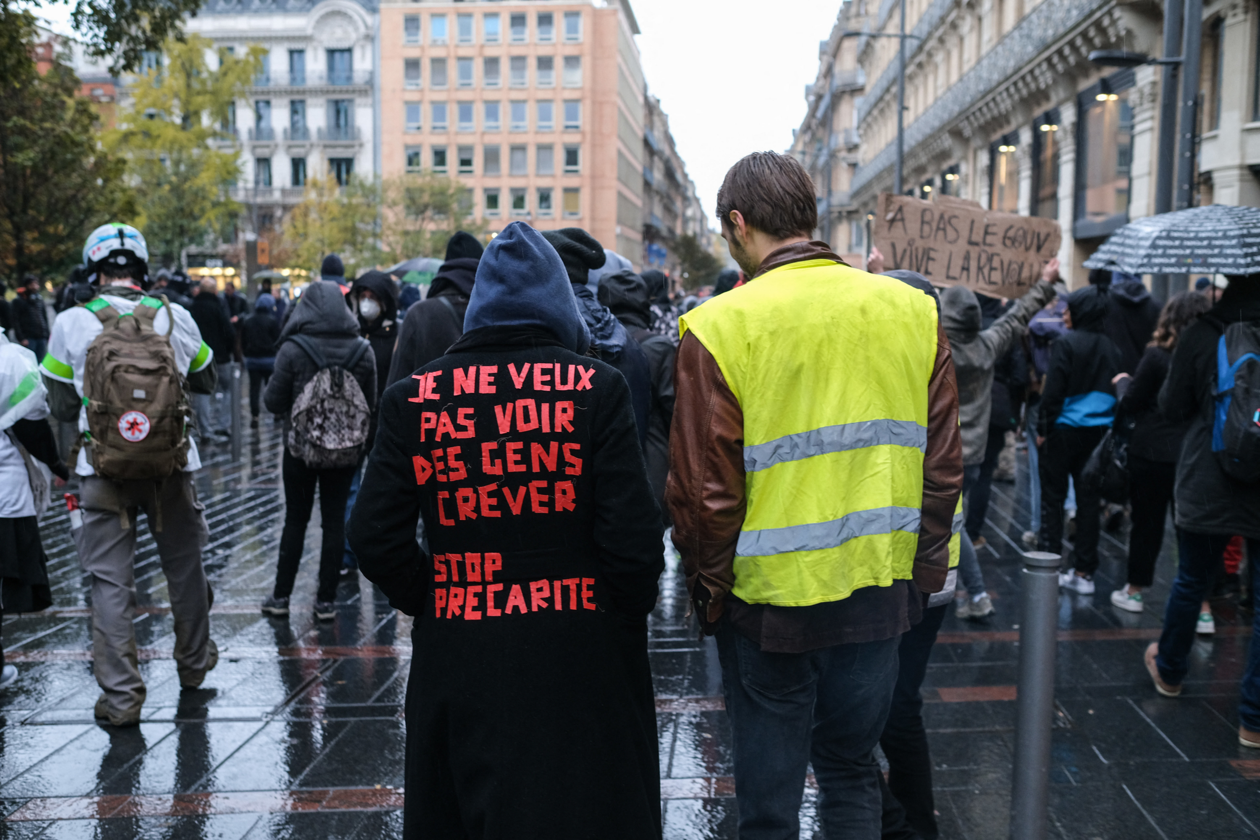 Act 53 de la mobilisation des gilets jaunes, un an après le début du mouvement. Toulouse, France 