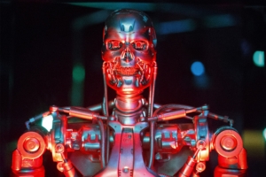 Le robot endosquelette original T-800 utilisé pour le tournage de " Terminator Salvation " est vu à Robots, une nouvelle exposition au Science Museum de Londres, en Angleterre, le 7 février 2017