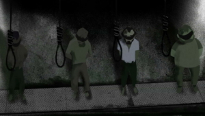 Images tirées du film d'animation: Syrie: l'abattoir humain.

Cette courte animation montre de façon effrayante comment les prisonniers sont pendus à la prison de Saidnaya.