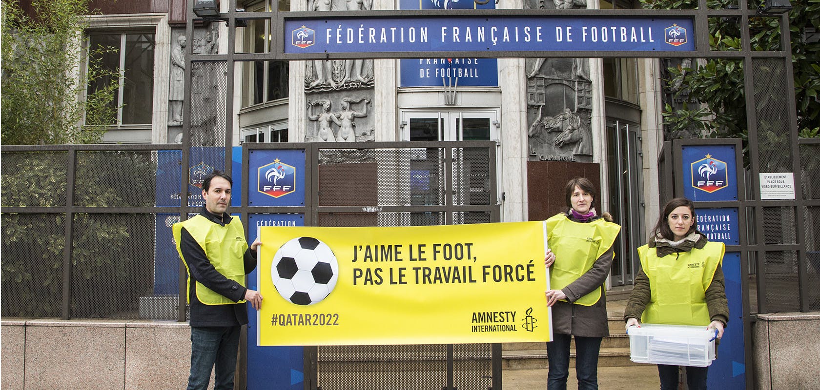 Remise des 43065 signatures à la FFF le 28/2/2017