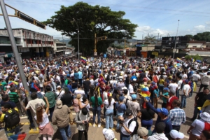 Rassemblement de l'opposition à San Cristobal, Venezuela, le 3 août 2024. Photo par Jorge Mantilla/NurPhoto via Getty Images)