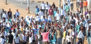 Manifestants soudanais dans la ville d'Omdurman - Soudan sept.2013