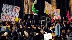 Solidarité avec les habitants d'Alep  Mobilisation à Paris, place 

Stravinsky, le 14/12/2016