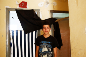 Farhad, syrien de 19 ans dans le camp de réfugiés de Ritsona