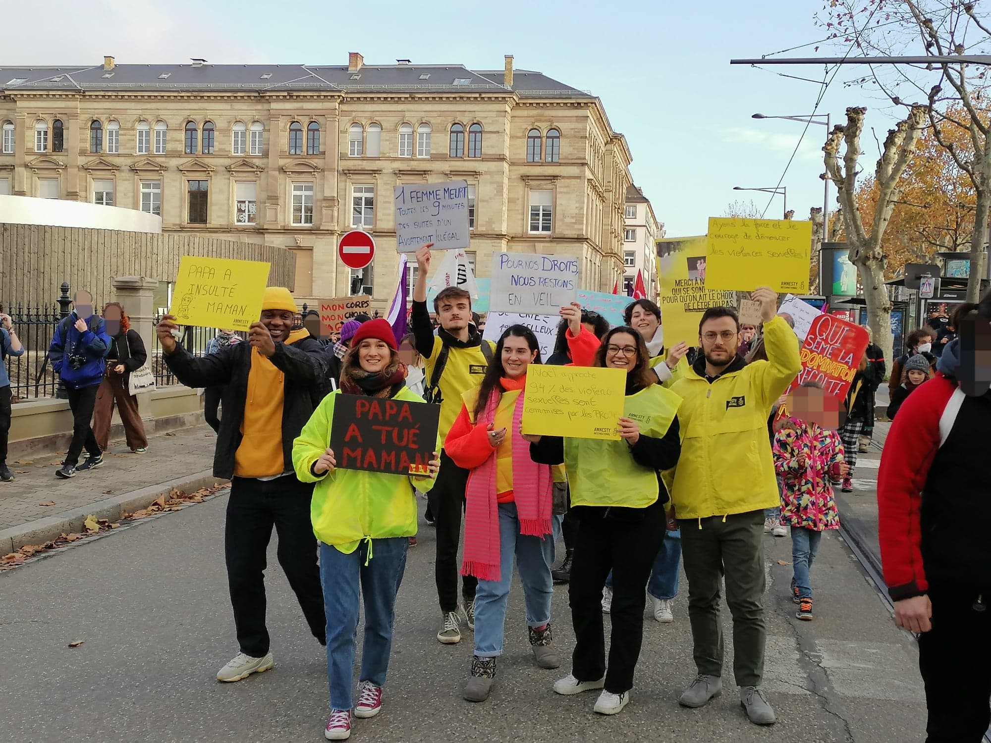 Manifestation AJ universitaire Strasbourg