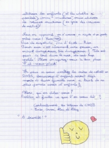 Lettre d'une classe de CM2