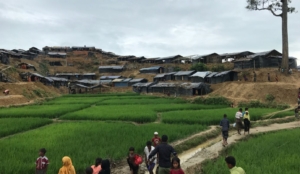Vue d'ensemble du camp de réfugiés Rohingya à Thaun Khali à Cox's Bazar au Bangladesh. 09/09/2017