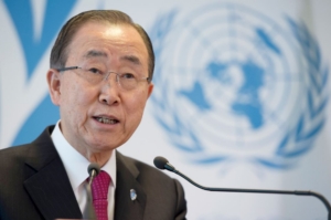 Secretary-General Ban Ki-moon Secrétaire général de l'ONU, réunion sur les réfugiés à Genève 30/03/2016