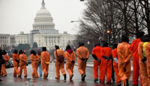 Manifestation à Washington DC à l'occasion des 10 ans du camp de Guantanamo (11/01/2012)
