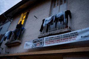 Le refuge solidaire, où les migrants ayant traversé la frontière franco-italienne sont reçus à Birançon. 28 octobre 2018.