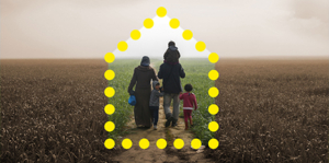 famille refugie maison