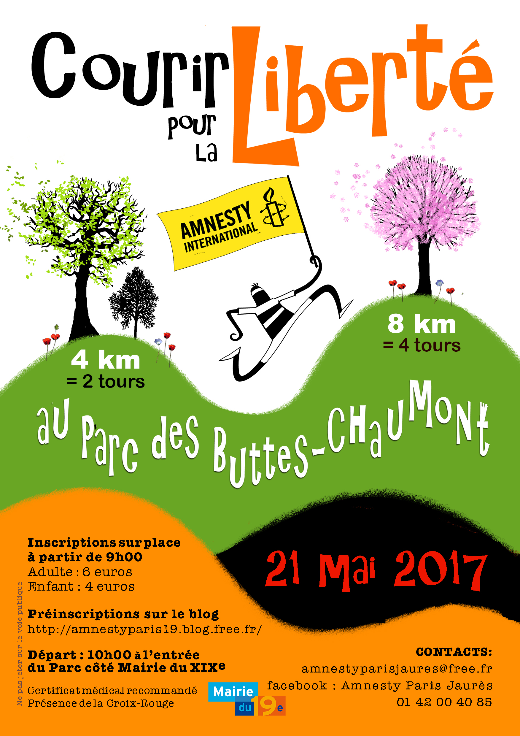 Affiche courir pourt la liberté 2017