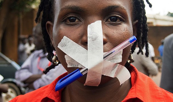 Manifestation de jounalistes en Ouganda