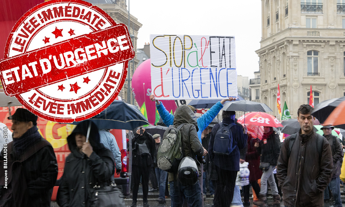 Manifestation contre la reconduction de l'état d'urgence - Paris 2016