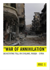 Couverture rapport War o f ANnihilation Raqqa
