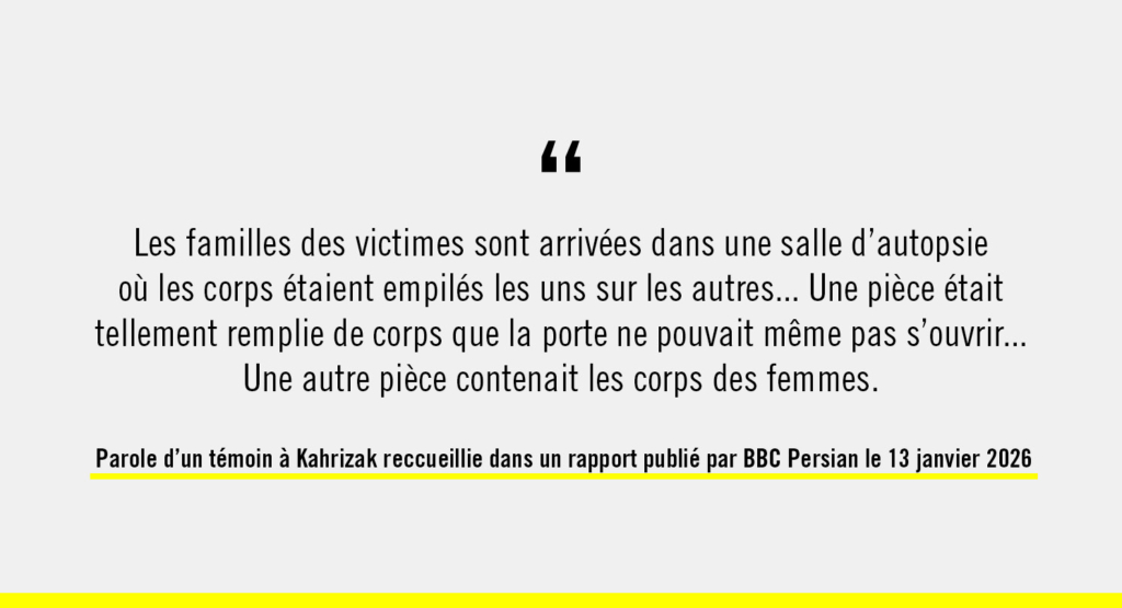 Témoignage, répression des manifestations en Iran