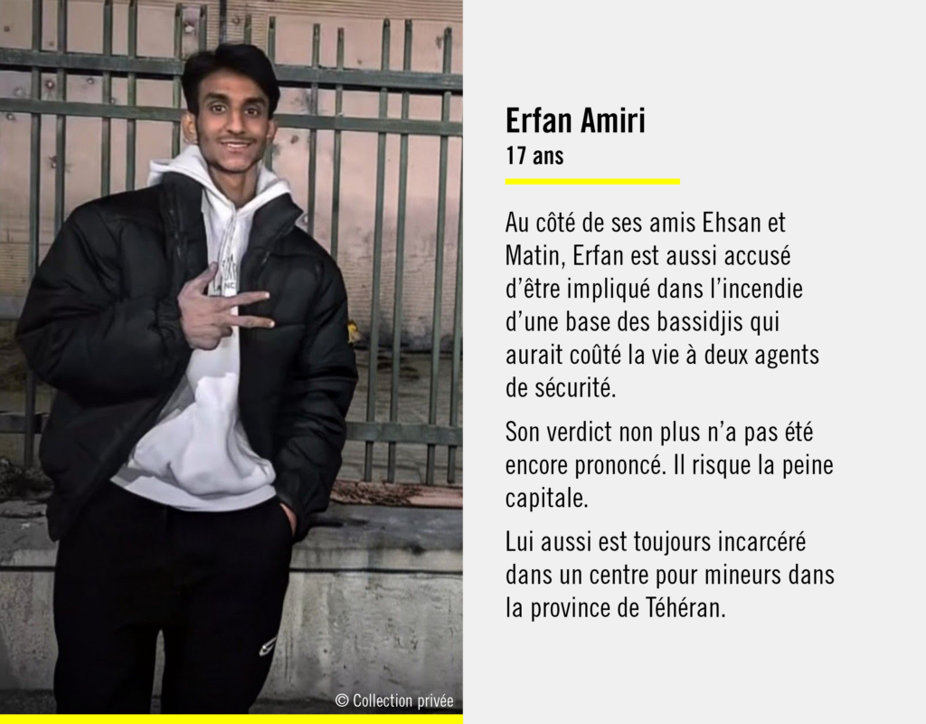 Erfan Amiri - Condamnations à mort Iran février 2026