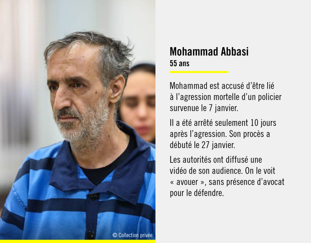 Mohammad Abbasi - Condamnations à mort Iran février 2026