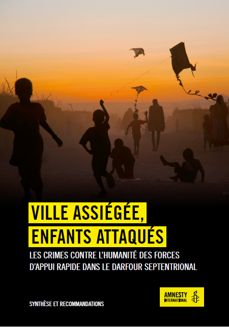 Ville assiégée, enfants attaqués : les crimes contre l'humanité des Forces de soutien rapide dans le Darfour septentrional
