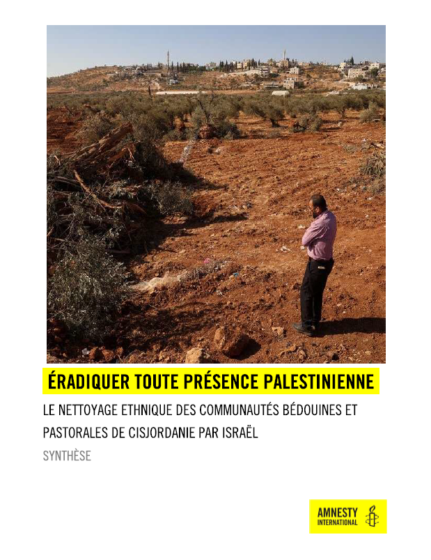 Eradiquer toute présence palestinienne