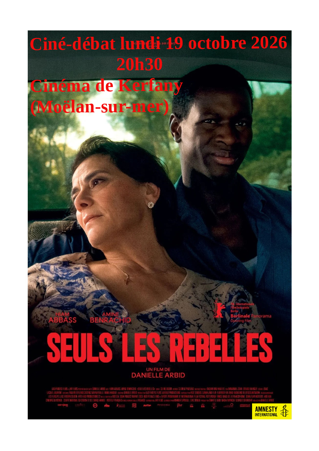 Ciné-débat pour le film « Seuls les rebelles » à Moëlan sur mer